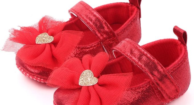 Baby Girl Shoes Comfortable Butterfly-knot Fashion First Walkers Kid Shoes Bow Solid Hook & Loop Buckle All Seasons Shoes