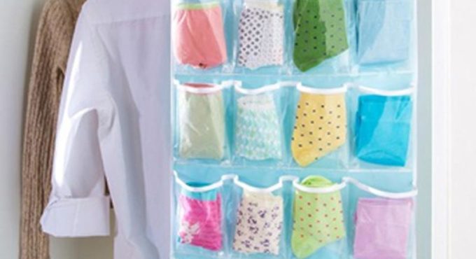 Underwear Socks Ties Storage Organizer Box Hanging Bags Practical Durable Suspension Design Baby Cot Bed Hanging Storage Bag