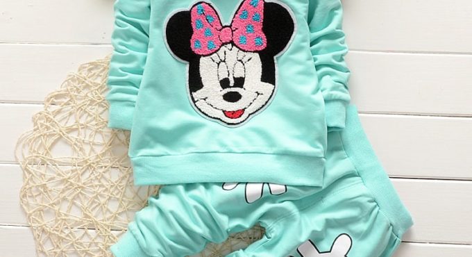 18 Month Baby Girl Clothes Cartoon O-neck T-shirts + Pants Infant Clothing Toddler Christmas Outfits Kids Bebes Jogging Suits