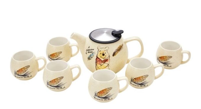 Disney Water Kettle Winnie the Pooh Cartoon Cup sets Coffee Milk Tea Breakfast Ceramic Mug Home Office Collection Tableware