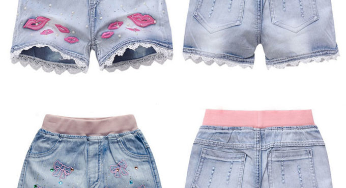 Girls Denim Shorts Teenagers Summer Lace Short Pants Kids Beach Clothes Children's Shorts For Teenage Girls