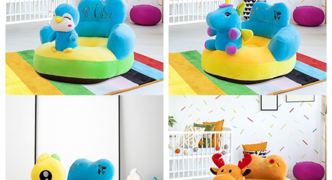 Baby Seats Sofa Support Cover Infant Learning to Sit Chair Seat Skin for Toddler Feeding Chair Cradle Nest Puff No Filler