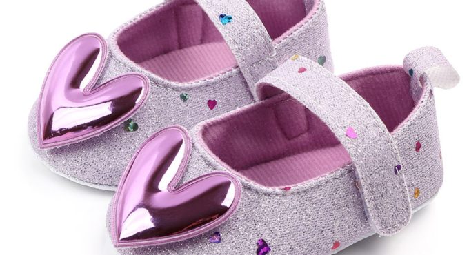 Infant Girls Indoor Soft-Soled Heart-Shaped Princess Shoes Baby Walking Shoes Footwear for Newborns Baby Shoes