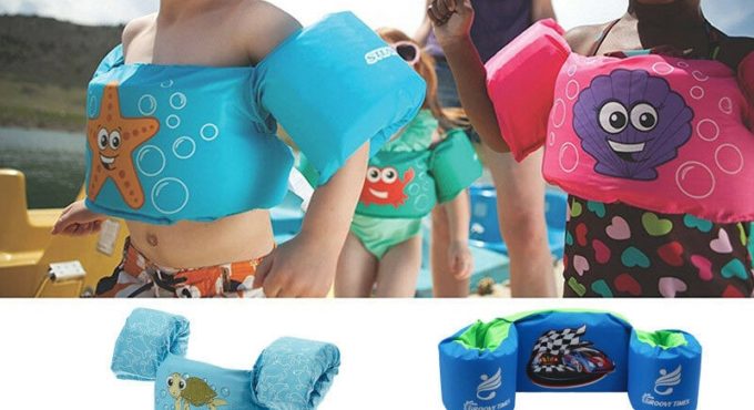 Pudcoco Baby Boys Girls Life Vest Cartoon Toddler Float Surfing Swimming Ring Pool Infant Kid Swimming Life Jacket Buoyancy 2-7T