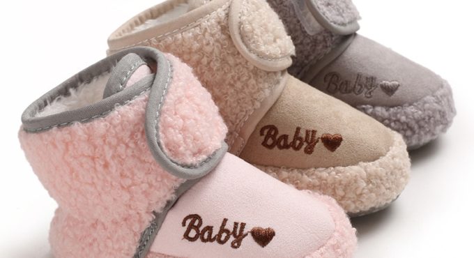 Newborn Baby Shoes Boys Girls Toddler Sneakers Soft Bottom Infant Flats Warm Snow Boots KF684