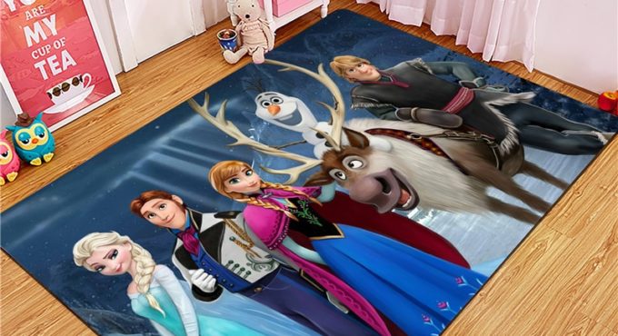 Frozen Door Mat Waterproof Cartoon Anna Elsa Mat Cute Kitchen Rugs Bedroom Carpets Decorative Stair Mats Home Decor Crafts