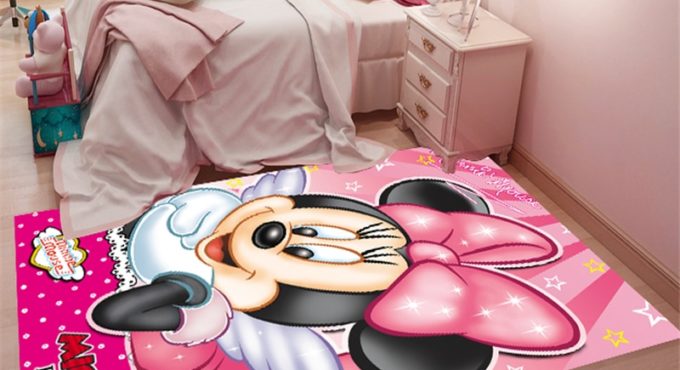 Pink Minnie Mat Bathroom Child boy girl Carpet playmat Doormat Anti - Slip Bathroom Carpet Absorb Water Kitchen Mat/Rug