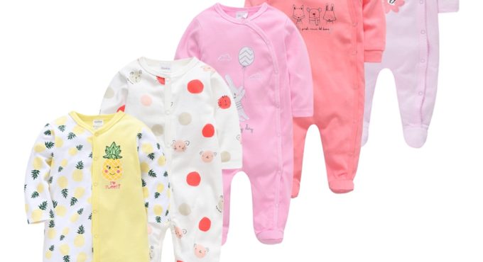 5pcs Sleepers Baby Pyjamas Newborn Girl Boy Pijamas bebe fille Cotton Breathable Soft ropa bebe Newborn Sleepers Baby Pjiamas