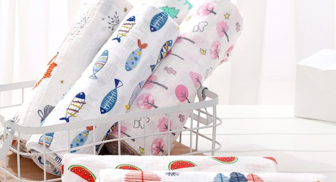 120cm*110cm Swaddle Blanket Baby Blanket Bamboo Muslin Blanket 120 Baby Blankets Newborn Blanket Swaddle Cotton