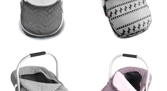 Newborn Baby Basket Car Seat Cover Infant Carrier Winter Cold Weather Resistant Blanket-Style Canopy