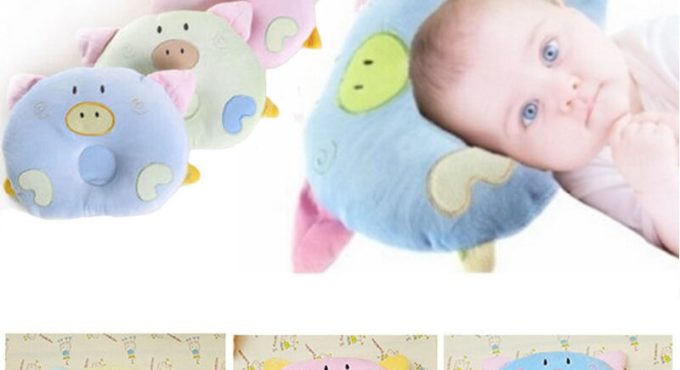 Pudcoco Brand Infant Baby Cartoon Pillow Cute Pig Soft Prevent Flat Head Memory Foam Cushion Sleeping Support