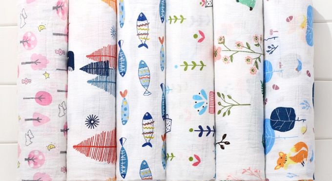 Baby Blanket Bath Towel Bamboo Swaddle Blanket Diaper Gauze Muslin Blanket 120 Baby Blankets Newborn Blanket Swaddle Cotton