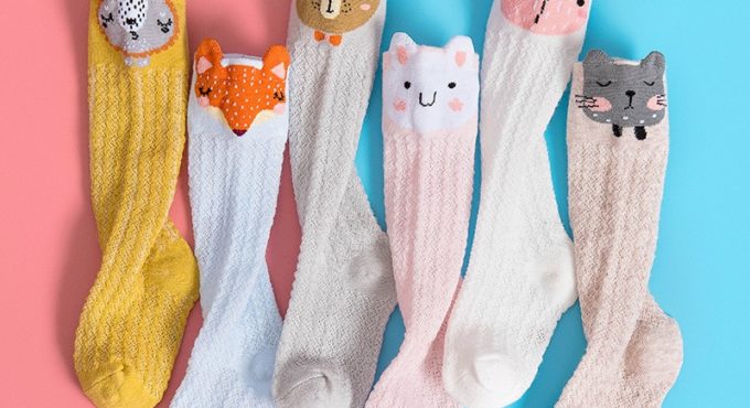 Cartoon Cute Kids Cotton Socks Bear Animal Baby Cotton Socks Knee High Long Leg Warmers Socks Boy Girl Children Socks 0-3 Years