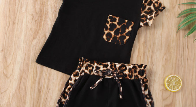 Pudcoco Newest Fashion Newborn Baby Girl Clothes Leopard Short Sleeve T-Shirt Tops Short Pants 2Pcs Outfits Cotton Clothes