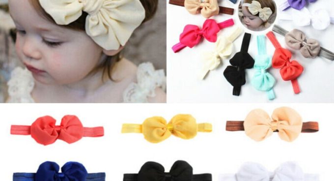 Baby Boys Girls Headband Hairband Soft Elastic Baby Headbands Bowknot Bow Hair Accessories