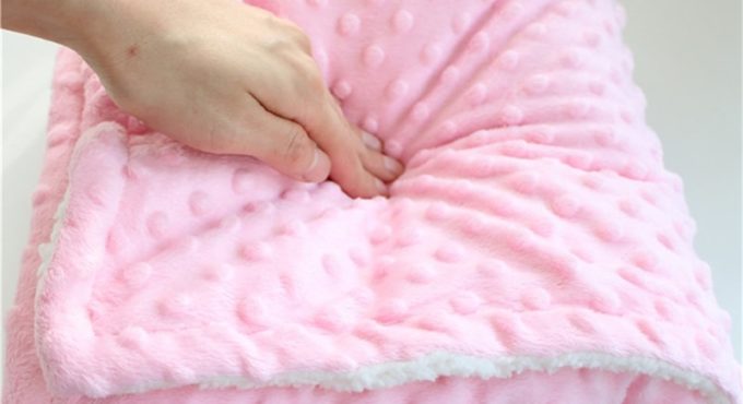 minky dot sherpa fleece double layers baby blanket newborn receiving blanket kids quilt soft winter plush newborn baby swaddle