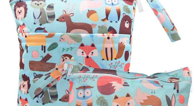 Waterproof Reusable Wet Bag For Nursing Menstrual Pad Baby Cloth Diaper Nappy Travel Wetbag Maternity Diaper Bag 30*36 15*22.5cm