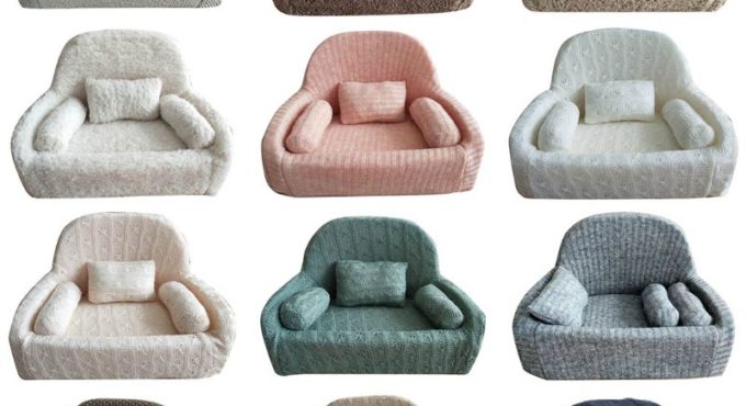 4 Pcs/set Newborn Photography Props Baby Posing Sofa Pillow Set Chair Decoration