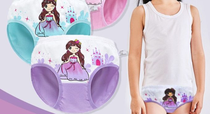 1Pc Random Color Girl Kids Panties Baby Cotton Briefs Female Child Underwear Lovely Cartoon Printed Underpants Children Clothing