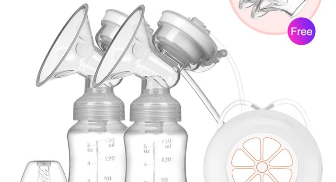 Breast Pumps Baby Breast Feeding Single/Double Electric Breast Pump With Milk Bottle USB BPA Free Powerful Free Silicone Pad