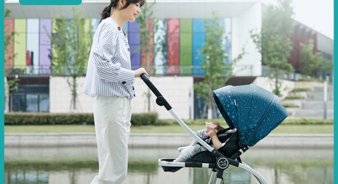 High landscape baby stroller light stroller two-way newborn carriage umbrella car can sit reclining folding trolly travel pram