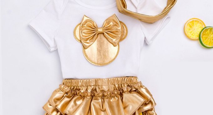 Newborn Baby Girls Clothes Sets 2020 Summer Short Sleeve Bowtie Romper+Shorts Dress+Headband Infant baby girl clothing outfit