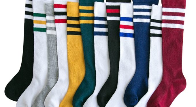 kids baby Knee High Socks for girls boys children football - stripe teen sports wear Toddle boy Cotton Long Socks kids