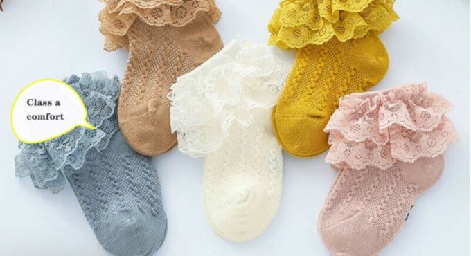 Frilly Lace Baby Girls Socks Lovely Boy Girl Unisex Baby Kids Short Warm Ankle Socks