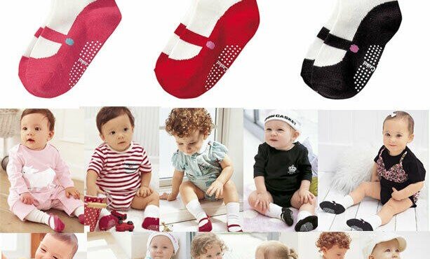 Imcute New Baby Fashion 3 Colors Newborn Unisex Anti-slip Socks Candy Socks For 6-24 Months Old Baby