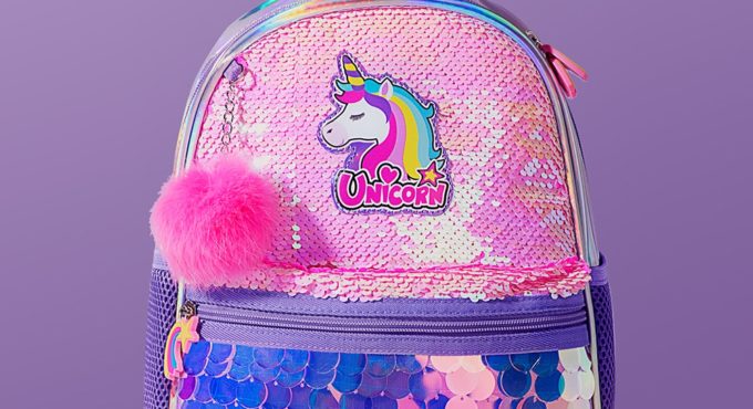 Sunveno Children's Backpack for Girls Pre-School Bag for Kindergarten Elementary - Reversible Sequin,Unicorn ,Lightweight Gift