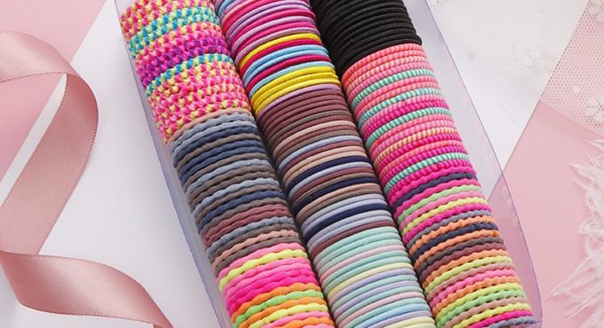 3cm 50pcs Children Rubber Band Gum Ties Girls Elastic Hair Bands Baby Kids Ponytail Holder Women Scrunchies Hair Accessories