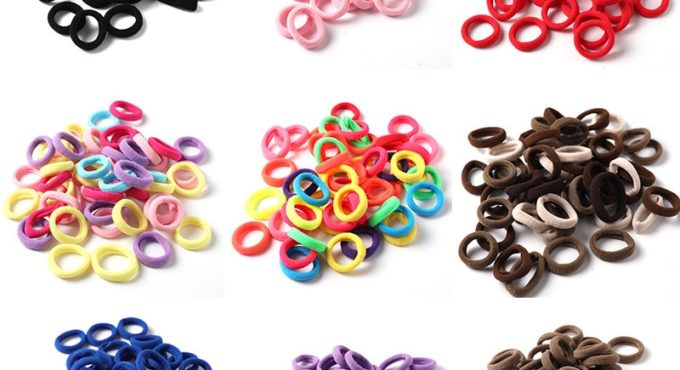 50pcs Approx 3cm Women Scrunchies Girls Elastic Hair Bands Baby Kids Ponytail Holder Ropes Ties Gums Hair Accessories