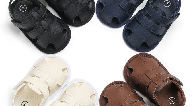 Baby Summer Sandals For 0-18 Months Boy Girl Slippers Toddler Kids Nursery School First Walkers PU Leather Shoes