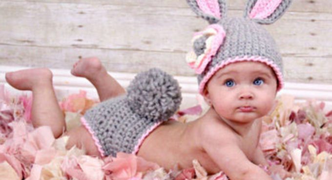 Baby Rabbit Flower Baby Photographic Clothing Baby Clothing Cute Crochet Newborn Baby Costume Photographing Clothes