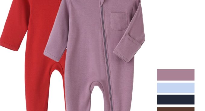 100% Cotton Newborn Baby Clothes Solid Color Jumpsuit Rompers Zipper Infant Boys Girls Spring Bottoming Shirt Jumpsuits Footed