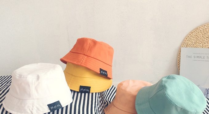 Solid Color Cotton Baby Hats Spring Summer Kids Boys Girls Sun Hats Autumn Fisherman Hat Beach Caps