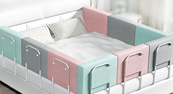 Babyinner Bumper Newborn Bed Fence 60cm Adjustable Bed Barrier Fence Safety Guardrail Home Playpen on Bed Crib Rails 0-6 Years