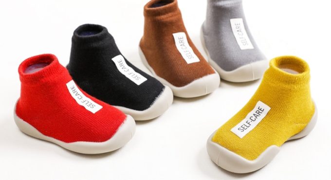 Kids Soft Rubber Sole Unisex Baby Shoes First Shoes Baby Shoe Knit Booties Anti-slip Baby Walkers Toddler First Walker Baby Girl