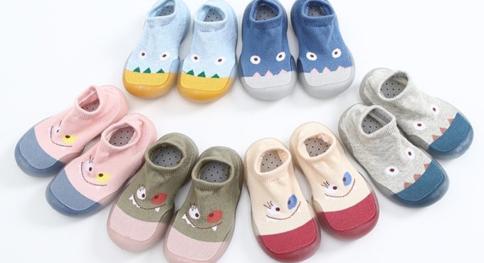 Baby Socks With Rubber Soles Cartoon baby shoes Infant Sock