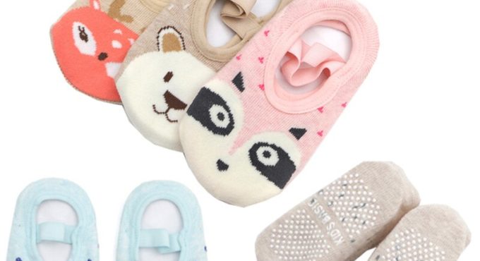 Fashion Baby Boys Girls Kids Cute Cartoon Anti Slip Ankle Socks Cotton Anti-slip Shoe-like Socks 1-4Y Soft summer floor shoes