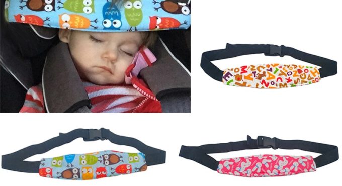 Infant Baby Car Seat Head Support Children Belt Fastening Adjustable Playpens Sleep Positioner Pillows Toddler Aid Fixed Strap