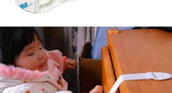 100pc Baby Kids Safety Care Plastic Locks Straps Infant Baby Protection Drawer Door Cabinet Cupboard Toilet Safety Locks