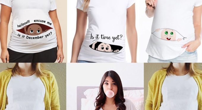 Summer Funny Cartoon Print Pregnancy T-Shirt Tops Maternity Clothing Plus-Size Short Sleeve Pregnant Women Hot Sale T-Shirts