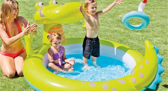 INTEX Cartoon Child Inflatable Swimming Pool piscina inflavel adulto Family Large swim pools Ocean Ball Pool Water Spray Pools