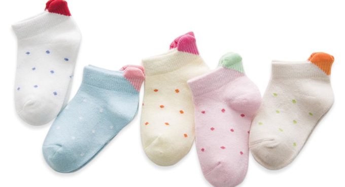 5 Pairs Lovely Cute Boat Socks Children Kids Boys Girls Comfortable Ssoft No Ball Little Fox Combed Cotton Wave Point