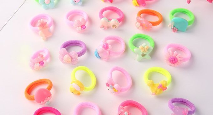 10Pcs/Set Cute Baby Girl Hair Band Cartoon Kids Children Elastic Hair Ropes Rubber Headwear Haarband Baby Hair Accessories