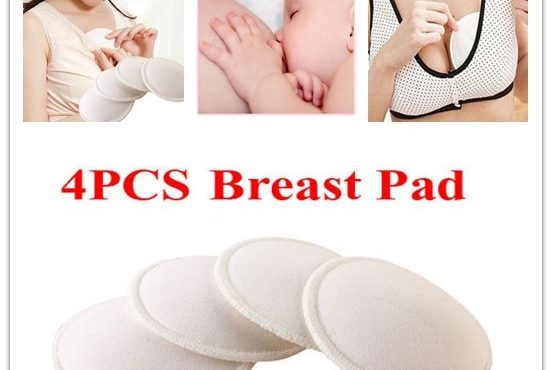 4pcs Feeding Washable Reusable Breast Nursing Pads Cotton Soft Comfortable Absorbent Baby Breastfeeding Breast Pads