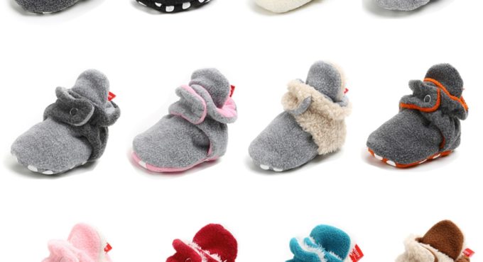 Winter Baby Boy Girl Socks Shoes Baby Booties Easy Wear Tight Hook&loop Infant Newborn Walking Fluff Warm Moccasins Zapatos Bebe