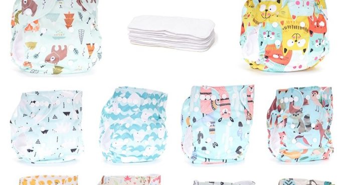 10 pcs diaper + 20 pcs inserts Baby Cloth Diapers Reusable Nappies Waterproof Pocket Cloth Diaper Baby Shower Gifts