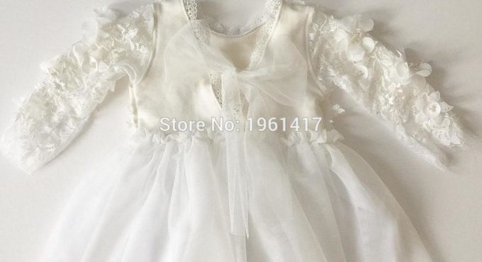 2020 Baby Girls Romper Set Newborn Baby Christening Dress + Headband + Hat Flower Lace romper